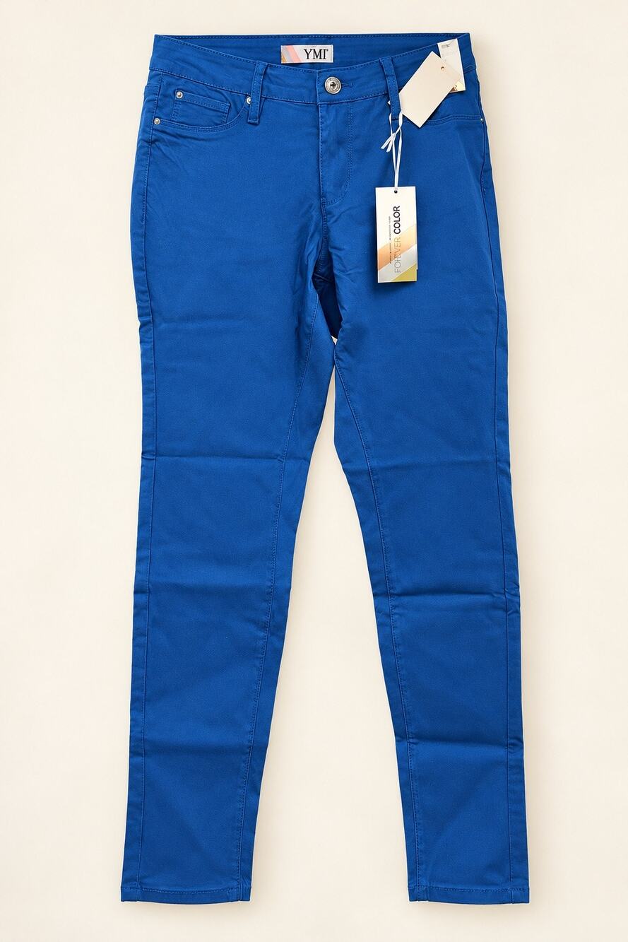YMI Jeans Womens 1X Electric Blue Skinny Jeans NWT Stretch Colored Denim Pants
